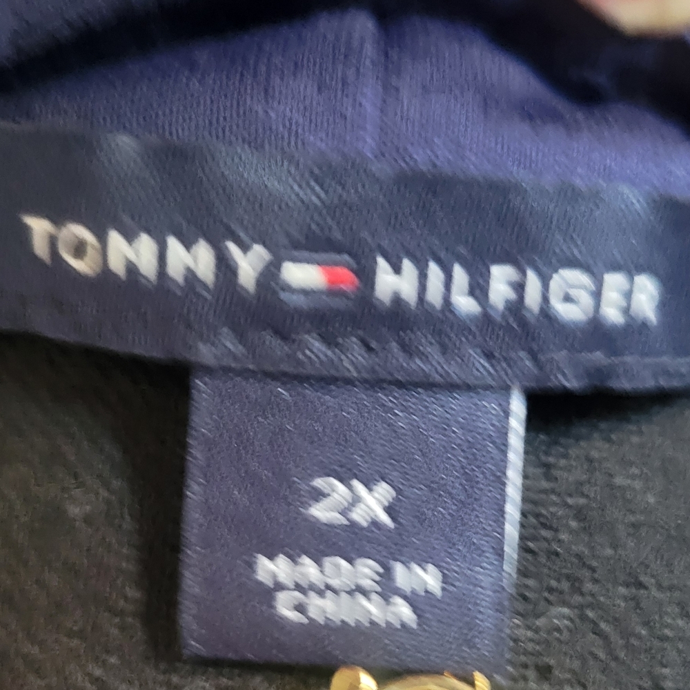 TOMMY HILFIGER Navy Blue  Tassel A-Line Sleeveless Dress Plus Size 2X - Picture 3 of 15